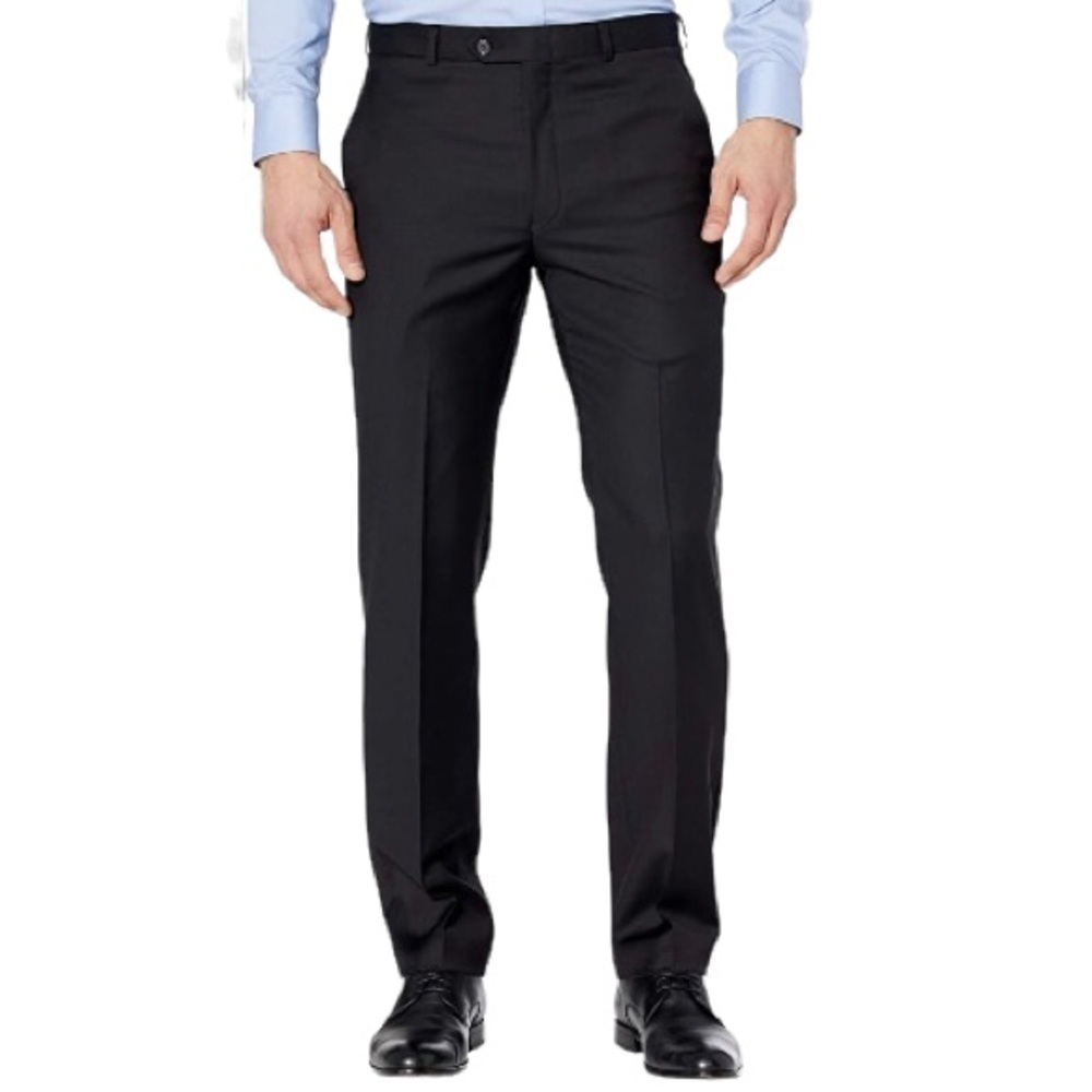Lauren Ralph Lauren Black NWT Ultra Flex Pants Edgewood 100% Wool 40x30